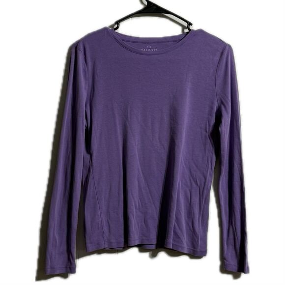 Talbots Fitted Purple Long Sleeve Tee - Picture 1 of 4